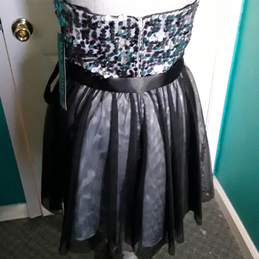 Strapless silver sequins - Picture 3 of 3